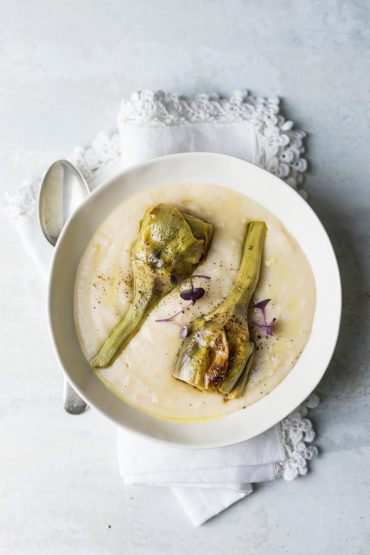 crema di cannellini e carciofi