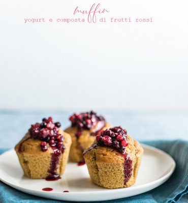 Muffin yogurt e frutti rossi