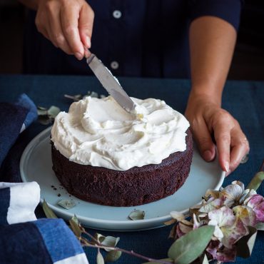Guinness cake con frosting al philadelphia