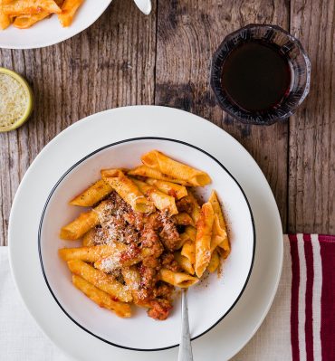 Garganelli al ragù di salsiccia di Bra