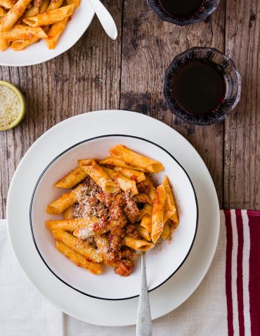 Garganelli al ragù di salsiccia di Bra