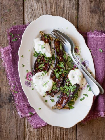 Melanzana harissa e yogurt